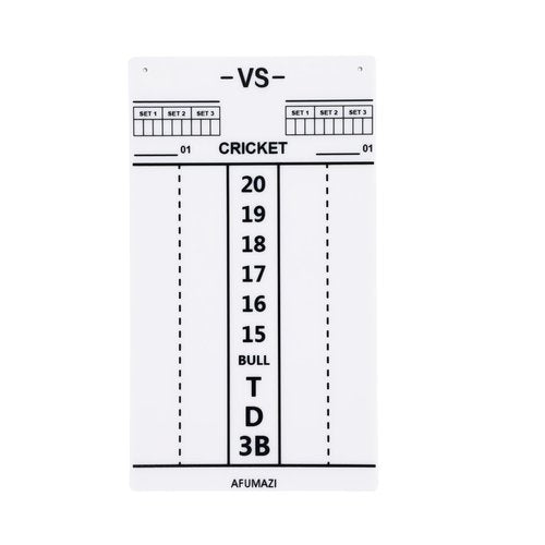 Afumazi Dry Erase Dart Scoreboard, Dart Score Keeper for Cricket and 01 Games, 13.8x7.9 Inch Dartboard Accessories