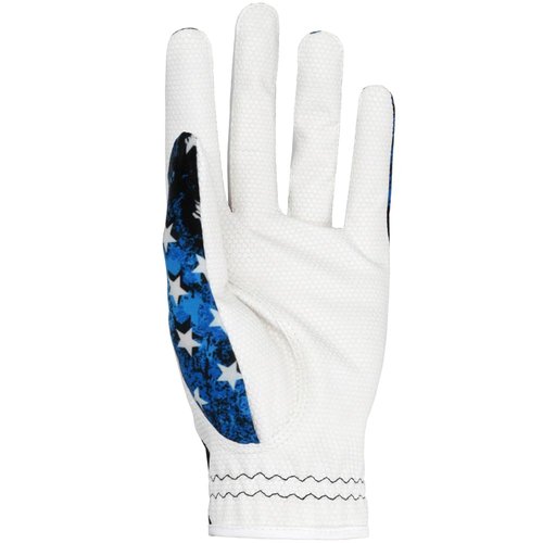 GOLTERS Golf Gloves for Men and Women Left Hand for Right Handed Golfer The American Flag Printing Synthetic Leather Lycra Fiber Adjustable Closure (Men's USA Flag Golf Gloves, Large)