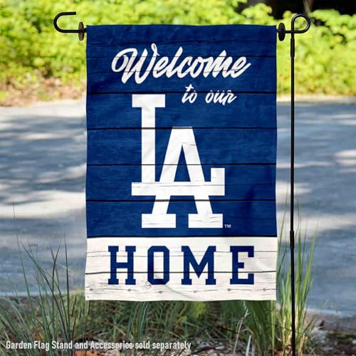 Los Angeles Dodgers Welcome To Our Home Double Sided Garden Flag