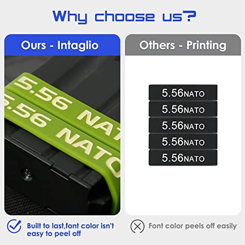 Aolamegs 5.56 Magazine Marking Bands - Black-Green 6 Pack