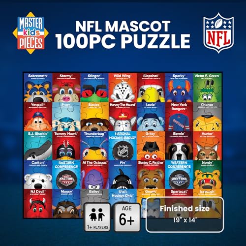 MasterPieces 100-Piece NHL Mascot Sports Puzzle for Kids - 14x19 Inches - Variation of This Listing