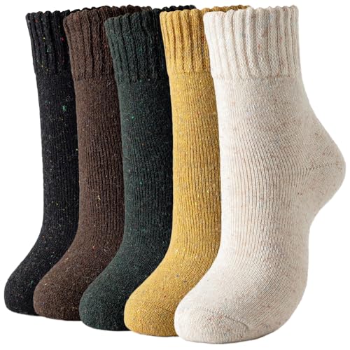 Women’s Wool Socks for Winter - Warm Hiking Crew Boot Socks