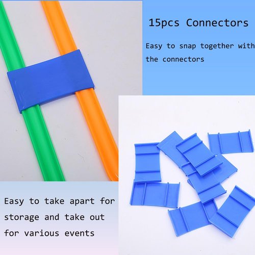 AMYESE 11in Hopscotch Rings-Hopscotch Game Hoops Circles with 15 Connectors for Kids Balance Agility Training Obstacle Course, Boys Girls Birthday Fun Play Indoor Outdoor Backyard Playground Activity