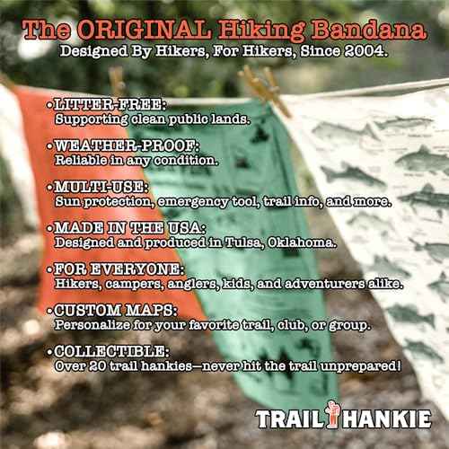 Knot Essentials For Hiking, Fishing, Boy Scouts, Camping, Outdoor Recreation - Neckwear/Face Mask/Handkerchief - Made in the USA 100% Cotton, Machine Washable, Natural Bandana