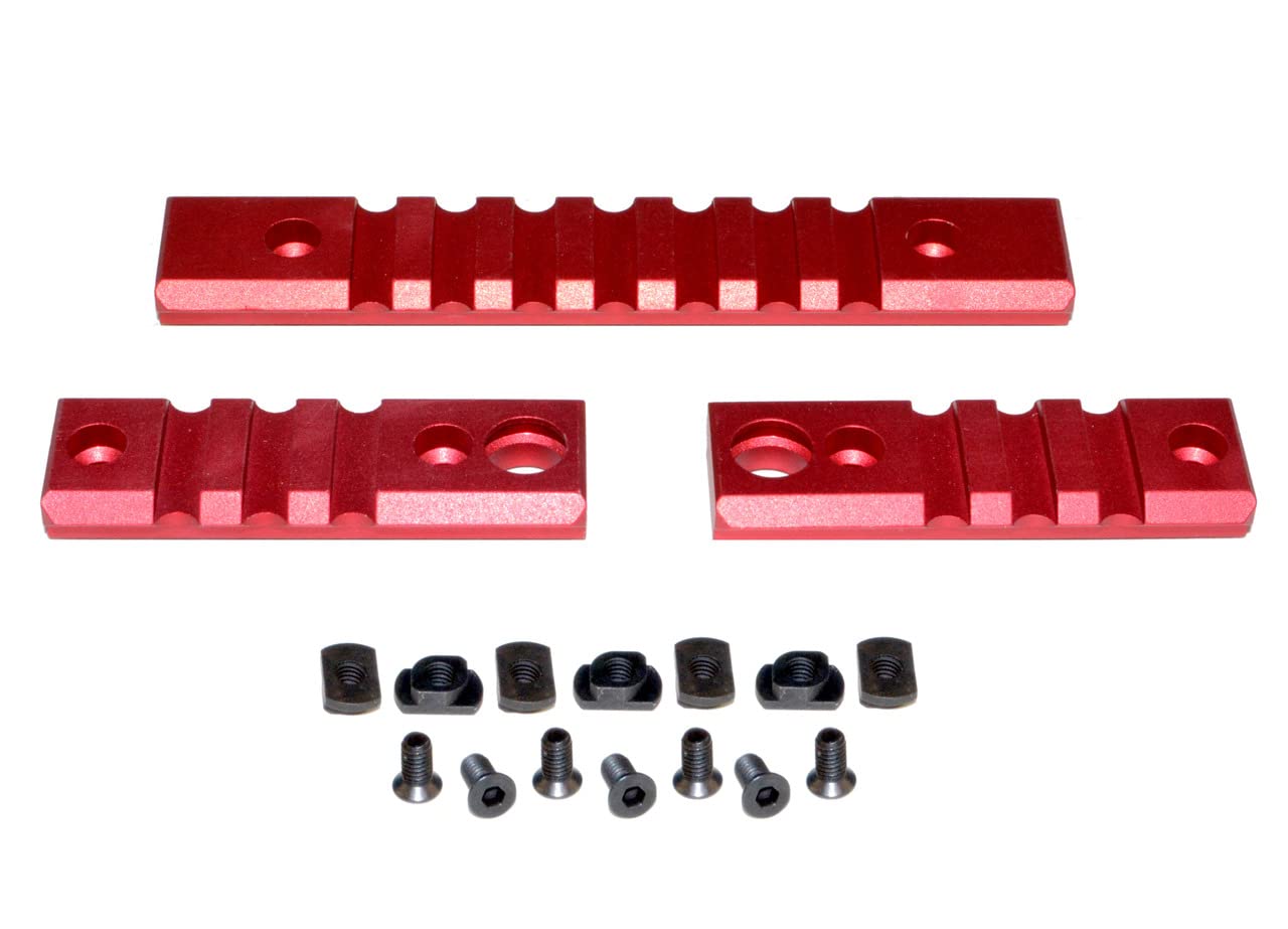 PRESMA 3 Piece Single Picatinny Rail Kit M LoK Style, Red