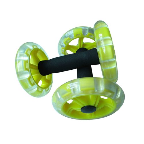 Kisangel Exercise Ab Roller Wheel Tummy Weight Equipment Abdominal Roller Hand Weights Dumbbell for Yellow Fitness Device