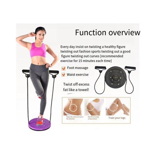Waist Twister Machine for Women - Ab Workout Equipment with Resistance Bands, Core Training Twist Board for Slim Waist & Toning Abs, 350 lbs Weight Capacity ,Non-Slip (Black)