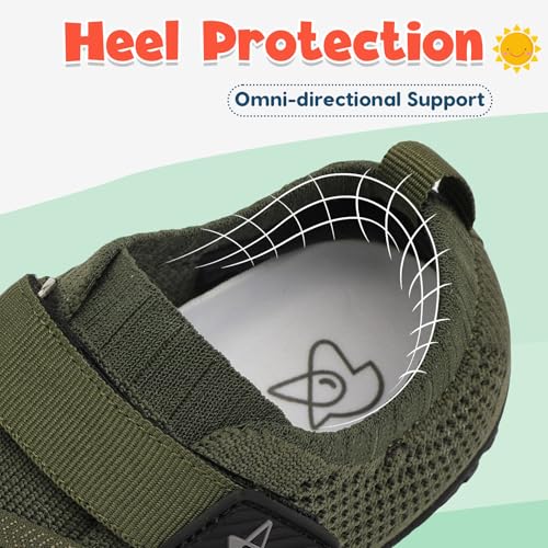 LeIsfIt Kids Girls Boys Shoes Wide Barefoot Shoes Kids Anti-Slip Sneakers Lightweight Hiking Sneakers for Toddler Little Big Kid