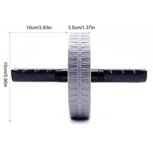 Automatic Rebound Ab Roller Wheel for Core Strength, Core Workout Equipment for Home, PP Abdominal Exercise Wheel with Non-Slip Wheels, Perfect for Beginners Home Gym (Grey)