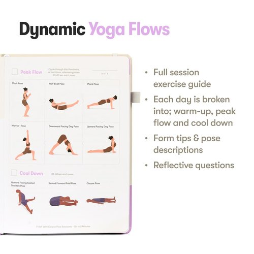 The Yoga Sidekick Journal by Habit Nest. Beginners Guide to Build a Strong Yoga Practice. Low Impact Daily Yoga Routines to Relax, and also Build Flexibility and Mobility. Yoga for Beginners, Yoga for