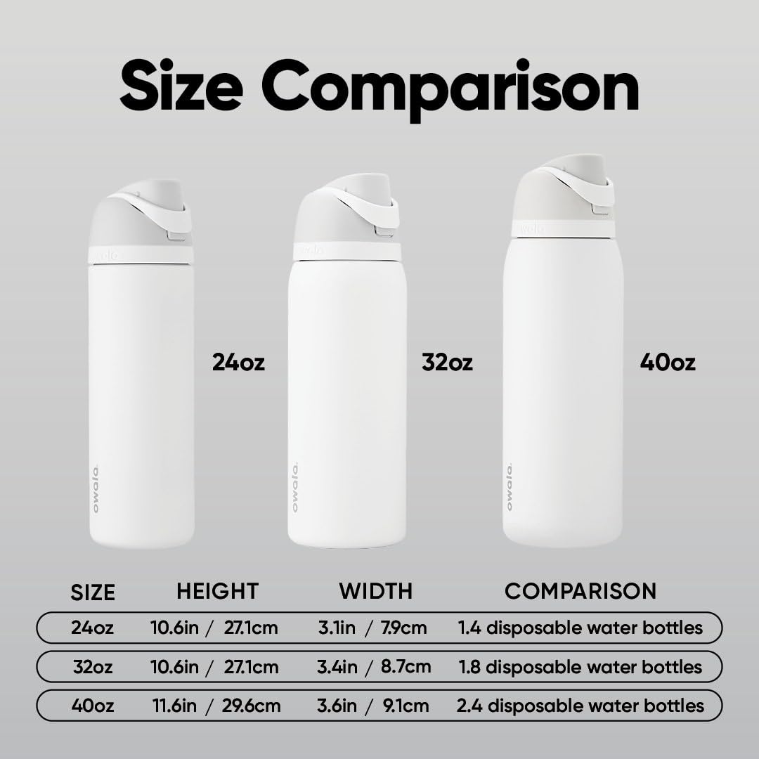 Owala FreeSip Insulated Stainless Steel Water Bottle with Straw for Sports, Travel, and School BPA-Free Sports Water Bottle, 40 oz, Crown Jewel