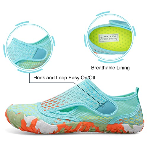 Water Shoes for Men Women Aqua Sneakers Barefoot Quick Dry Beach Hiking Diving - Blue, Size 8 Women / 6.5 Men