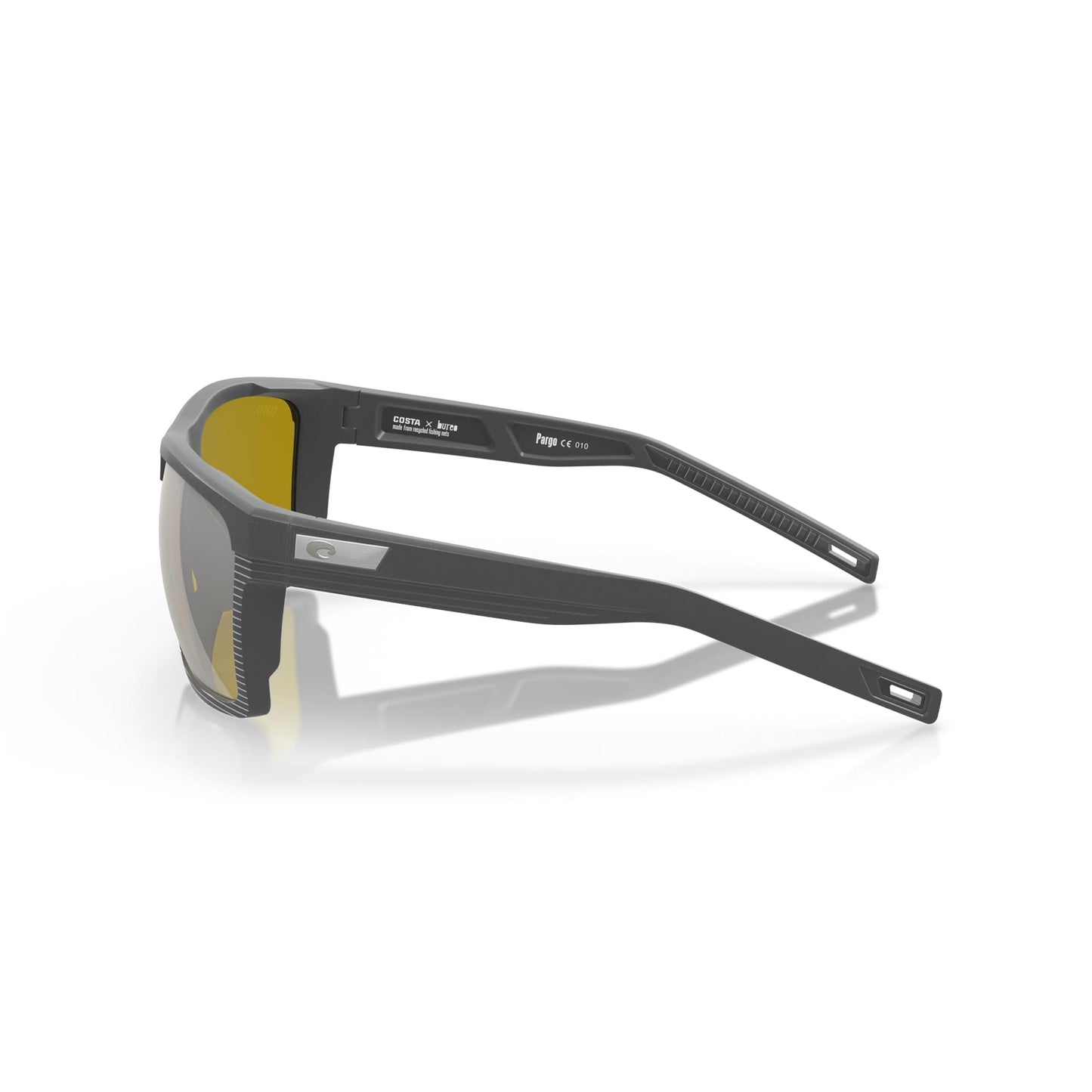 Costa Del Mar Mens Pargo Aviator Sunglasses, Net Dark Grey/Sunrise Silver Mirrored Polarized-580G, 61 mm