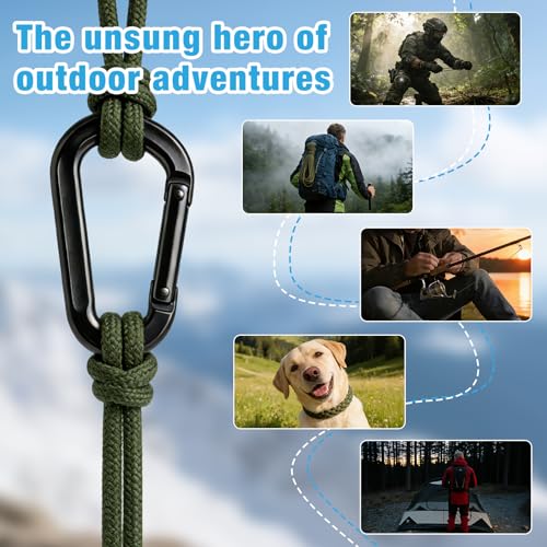 Army Green Paracord Rope 1000lb, 5/32 in(4mm), 12 Strand, 100ft