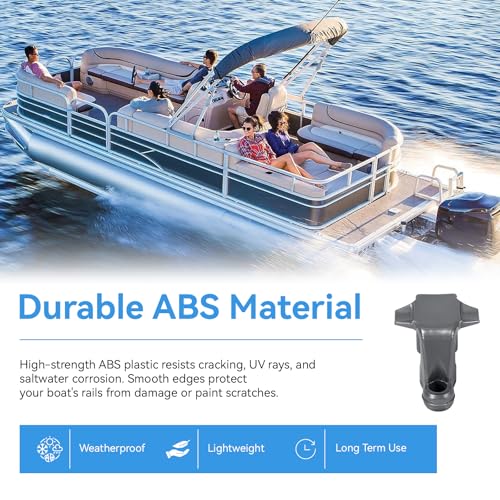 Pontoon Boat Fender Clips 4 Pack - Adjustable Square Rail Bumper Holders
