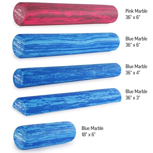 OPTP PRO-Roller Soft Density Foam Roller ? Low Density Soft Foam Roller for Physical Therapy, Pilates, Yoga Foam Roll Exercises, and Muscle Recovery - Blue 18" x 6"