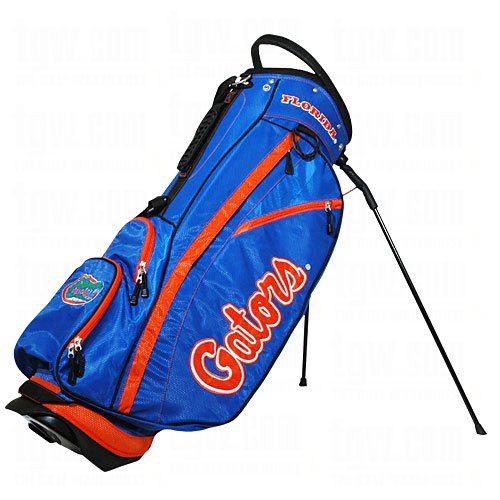 Team Golf NCAA Florida Gators Fairway Golf Stand Bag Fairway Golf Stand Bag, Lightweight, 14-way Top, Spring Action Stand, Insulated Cooler Pocket, Padded Strap, Umbrella Holder & Removable Rain Hood