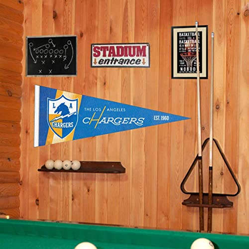 Los Angeles Chargers Throwback Vintage Retro Pennant Flag