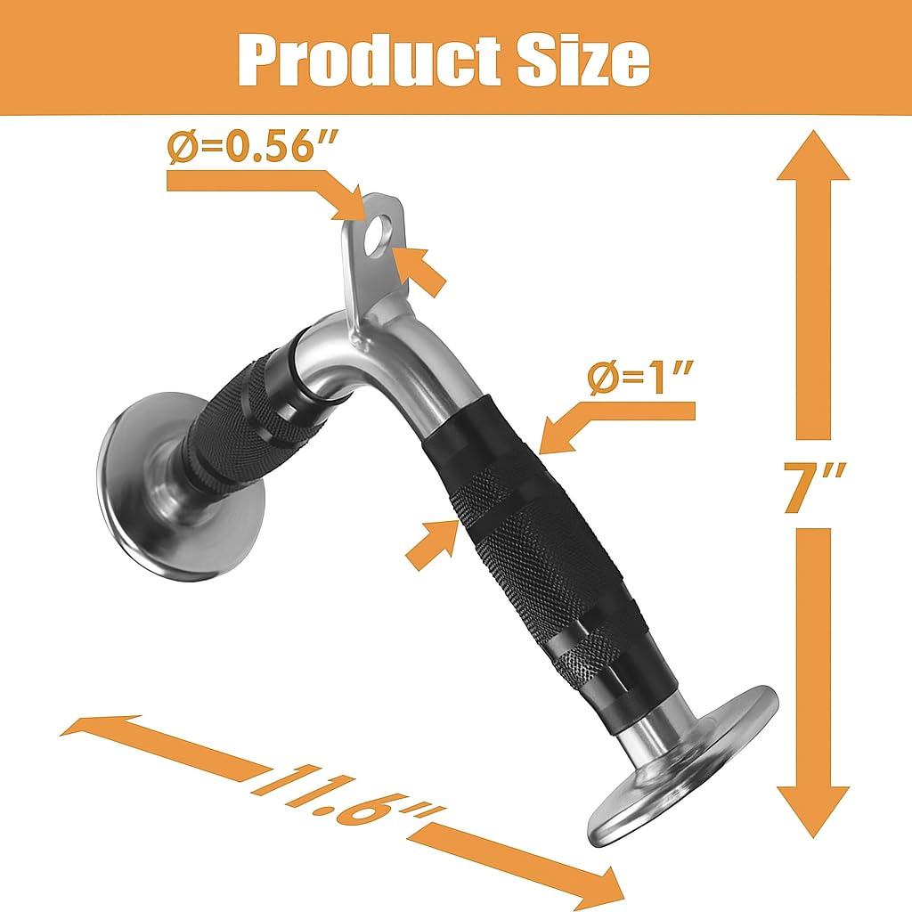 WNOEY Cable Machine Attachment, LAT Pulldown Attachments, Home Gym Accessories, Triceps Pull Down Attachment (Double D Handle + TricepRope + Vshaped bar)
