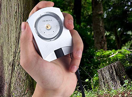 Lizipai Pocket Altimeter, Clinometer, Battery-Free Altimeter, Professional Aluminum Accurate Altimeter, Compact Handheld Clinometer for Height & Slopes Angles Measuring, Silver