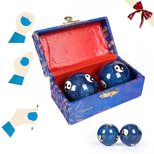 Yin Yang Baoding Balls for Stress Relief & Hand Therapy - 2 Pack