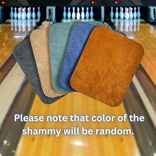 Strikeclub Leather Bowling Towel - Dual Sides Shammy for Oil Removal - Random Variation