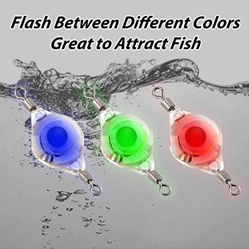 LED Fishing Lures Assortment with Upgraded Round Eyes - Deep Drop Trolling Lights