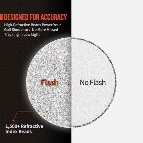 0.25" White Reflective Dot Stickers - 300 Pack with High-Reflective Glass Beads, Weatherproof Golf Ball Markers for Simulators & High-Speed Cameras