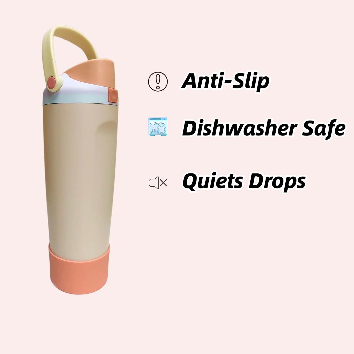 CHEMLLC Silicone Water Bottle Boot for Owala 30oz & 40oz Free Sip Sway, Water Bottle Owala Accessories (Purple)