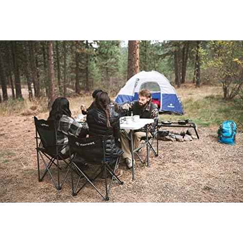 Stansport Folding Camp Table, White, 48 x 24 x 29-Inch