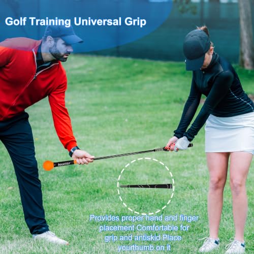 Orange 40-inch Golf Swing Trainer Aid for Power and Tempo Improvement