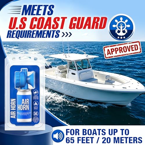2 Pack Marine Air Horns 1.4oz Loud Safety Signal for Boating & Emergency