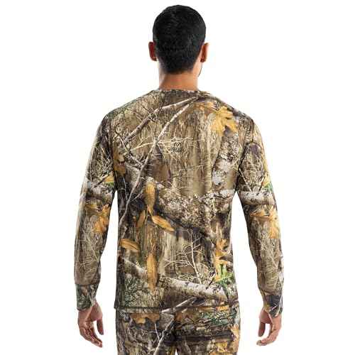 Realtree Mens Polyester Performance Baselayer Long Sleeve Thermal Underwear Top