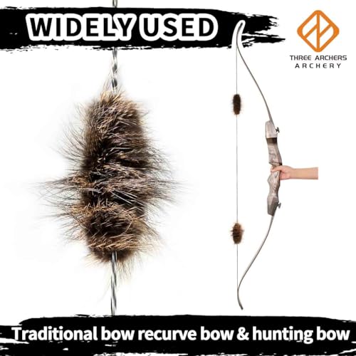 Bowstring Silencer Vibration Dampener for Recurve & Longbows - 1 Pair