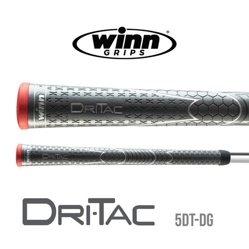 Winn Grips Dri-Tac 13 Piece Midsize (+1/16") Dark Gray Golf Grip Bundle - Comfortable feel Tackiness Non-slip for All-Weather conditions - Shock Absorption for Arthritic and Hand Fatigue Sufferers - Winn Dry polymer material - Advanced vertical seam
