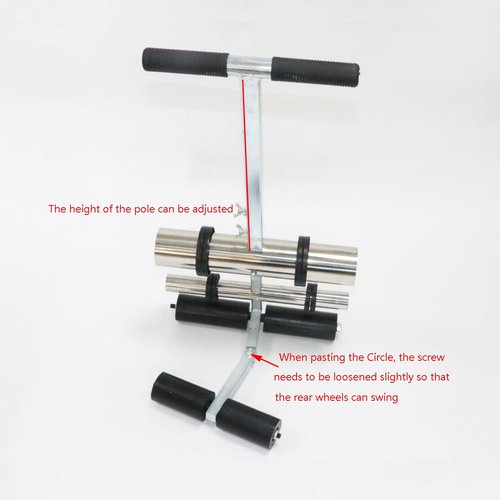 DEJUN Floor Tape Applicator - Court Line Striping Machine for Basketball Courts, Road Warning and Parking Space