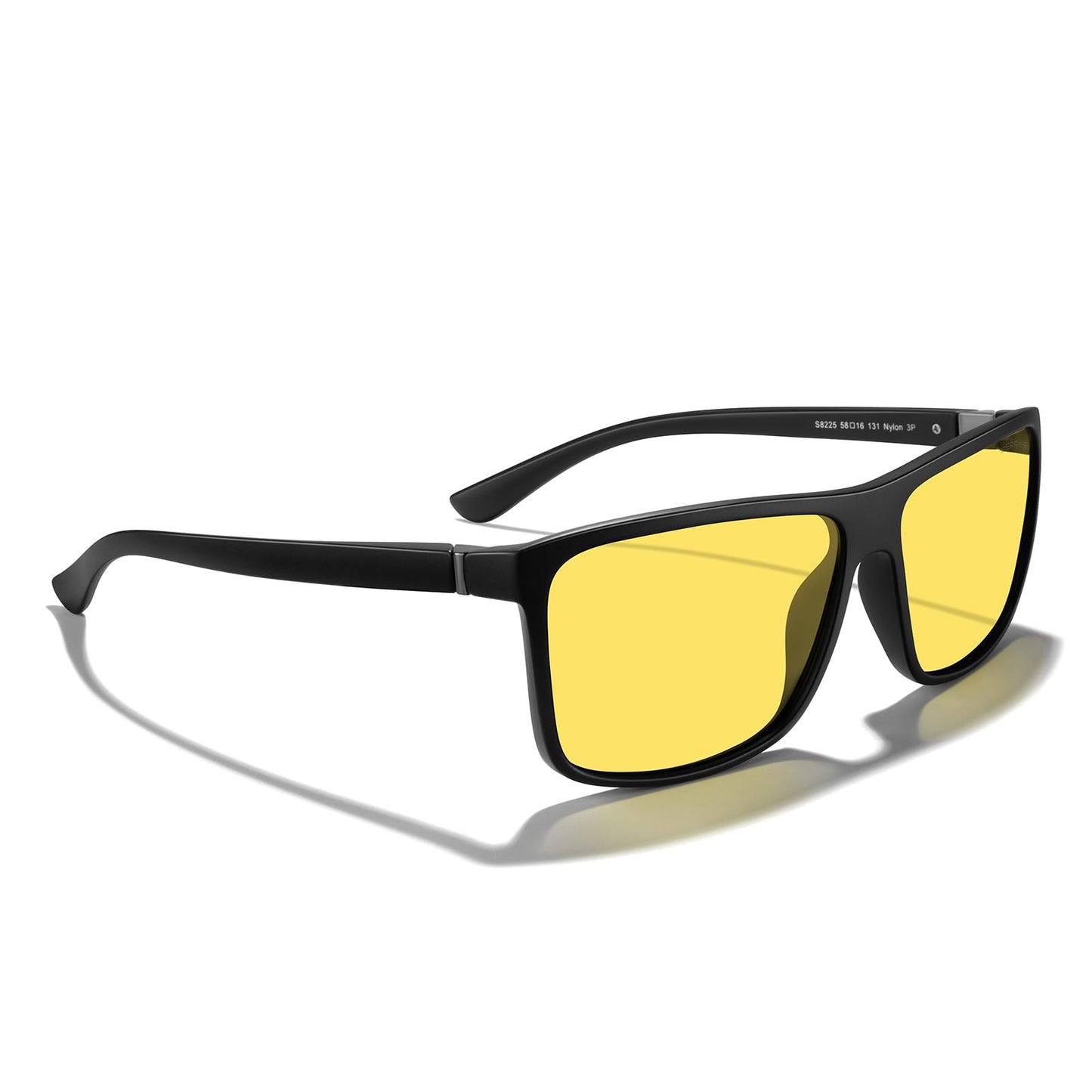 MERRY'S Rectangular Polarized Sports Sunglasses for Men Women Cycling Driving Fishing UV400 Protection S8225