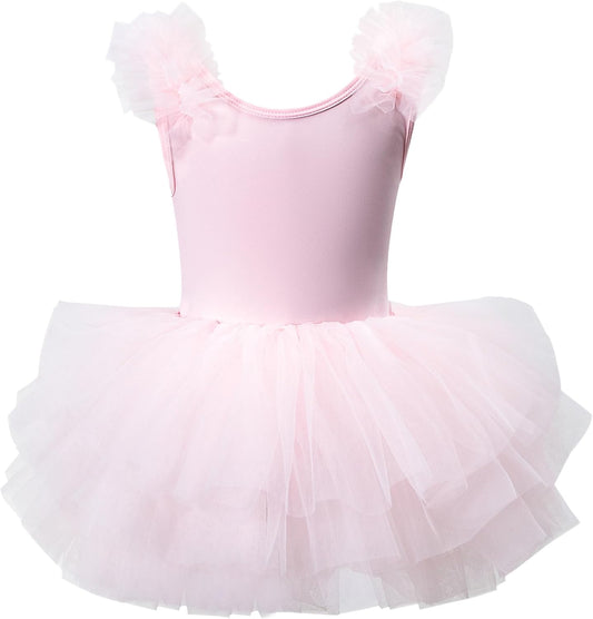 KARETT Toddler Ballet Outfit Sleeveless with Snap Gymnastics Leotards for Girls 1-7Y