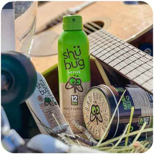 Shubug Active Insect Repellent Spray with Picaridin, DEET Free Mosquito and Tick Protection, Long Lasting Up to 12 Hours, Unscented, 6oz (Pack of 2)