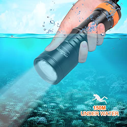 Compact Dive Light 530 Lumens Waterproof Underwater Flashlight for Scuba