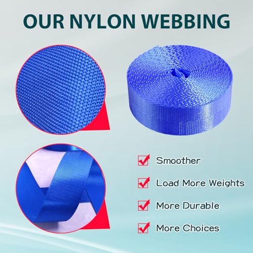 Black 2 Inch Nylon Webbing Strap - 10 Yards Heavy Duty Webbing