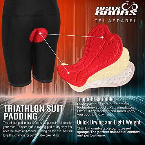 Triathlon Suit Men Racing Tri Cycling Skin Suit Sleeveless - Bonus Race Bib Belt