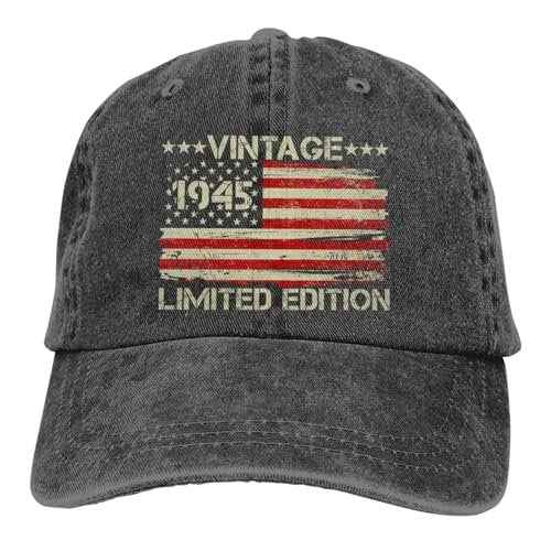 80th Birthday Gifts for Men Women Vintage 1945 Hat 80th Birthday Decorations for Men Baseball Cap