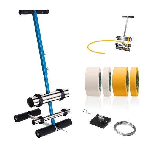 Calcy Ssay Line Striping Machine, with Drawing Circle Kit, Parking Lot Striping Machine for Driveway, Asphalt Or Concrete, Basketball Courts, Pickleball Court, Road Warning