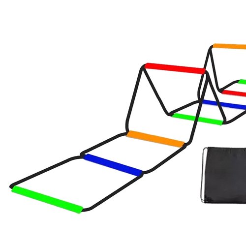 Menolana Agility Ladder Speed Ladder Foldable Workout Rugby Multifunction Home Gym Agility Training Equipment Fitness Feet Training, 8 Grids with Bag