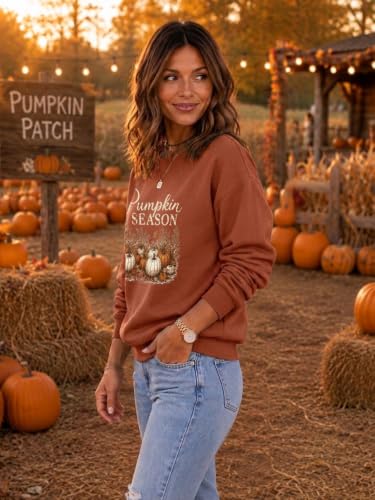 Women's Fall Halloween Graphic Crewneck Sweatshirt - Pullover