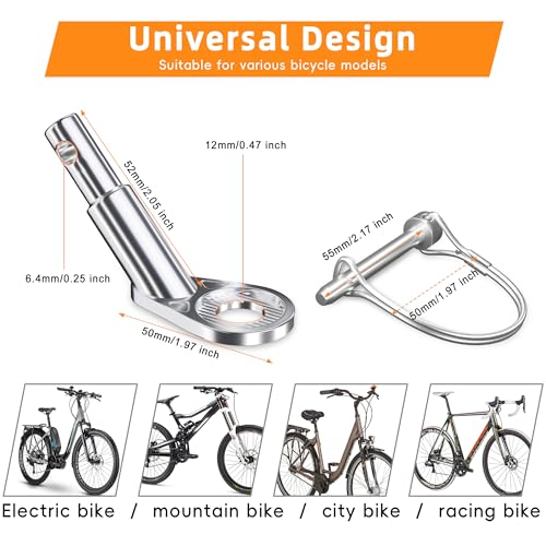 Bicycle Trailer Hitch Coupler 12mm for Most Bike Trailers Silver