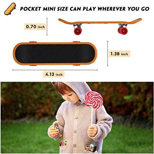 4 PCS Finger Toys Professional Finger Boards Mini Skateboard Fingerboards for Creative Fingertips Movement, Skateboard Educational Toys Party Favors Novelty Toys for Kids Boys Girls Gifts