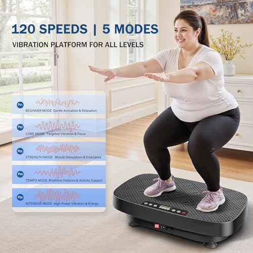 Vibration Plate Exercise Machine for Lymphatic Drainage Weight Loss, Shake Plate Whole Body Workout Waver Vibrating Plate Platform, Fitness Equipment for Fat Burner Gifts for Women Men