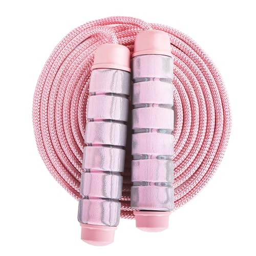 Jump Rope for Women & Men Adjustable Length Cotton Skipping Rope for Adults & Kids Workout Equipment for Weight Loss, Cardio, Boxing & Fitness Suitable for Home, Gym & School Use